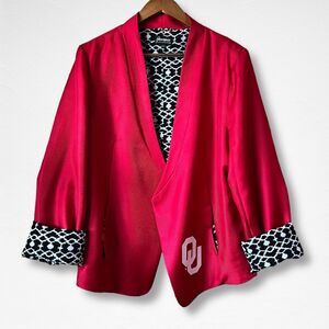 Gameday Couture University of Oklahoma OU Crimson Red Blazer Women's Size 2XL